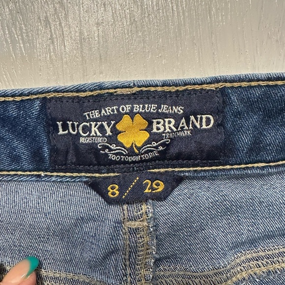 Lucky Brand Lolita Crop Jeans Size 8 / 29 Mid Rise Distressed Stretch Denim - Picture 5 of 10